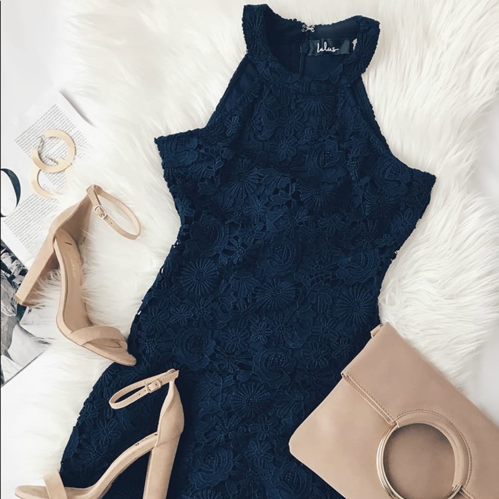 Lulus Navy Blue Dress